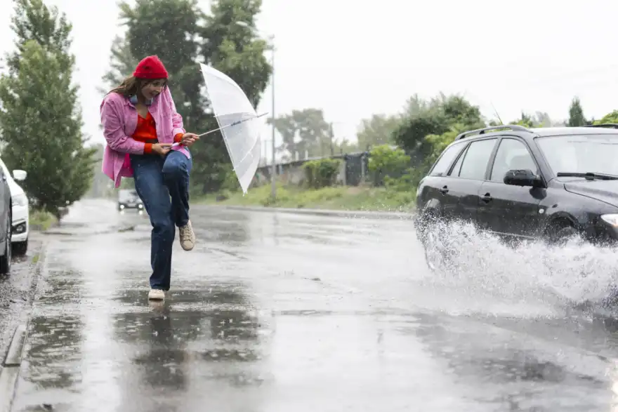 Splashing pedestrians