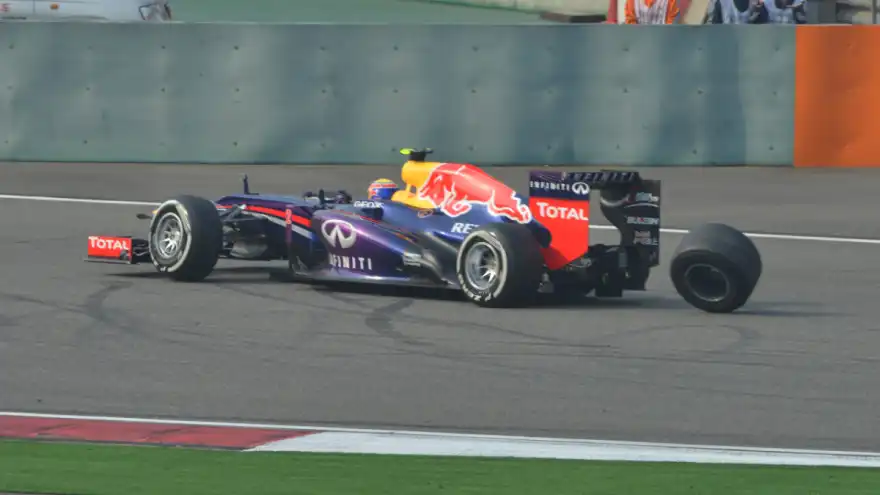 Mark Webber's 2013 Wheel Roll-Away