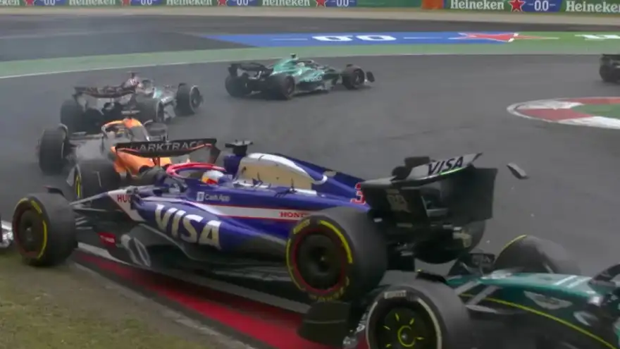 The 2024 Lance Stroll and Daniel Ricciardo Safety Car Shunt