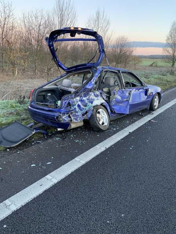 Shocking Crash Picture Shows Danger of Sitting in Broken Down Car Image 0