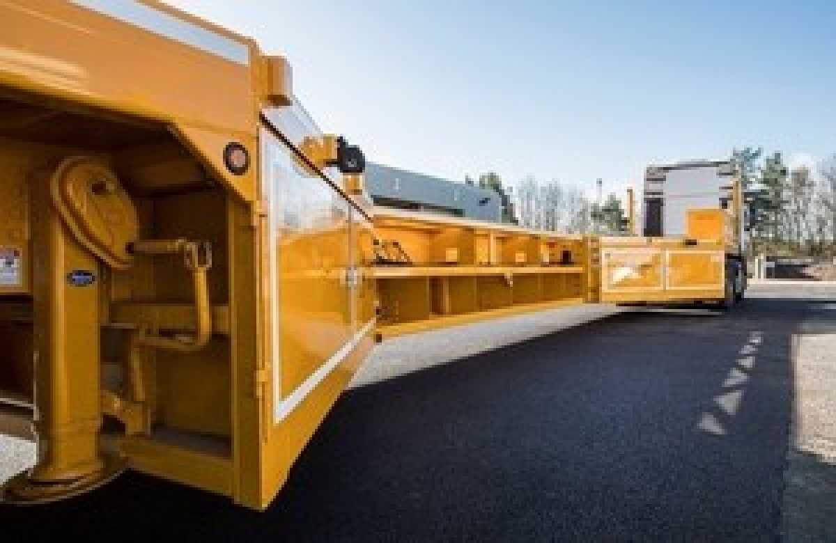 Huge Lorries Form Mobile Crash Barriers at Roadworks