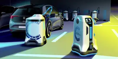 New Robot Roams Car Parks & Recharges Electric Vehicles
