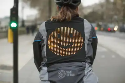 Drivers & Cyclists Communicate via Ford Emoji Jacket: Road Safety