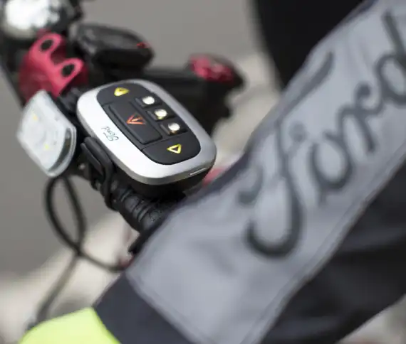 Drivers & Cyclists Communicate via Ford Emoji Jacket: Road Safety Image