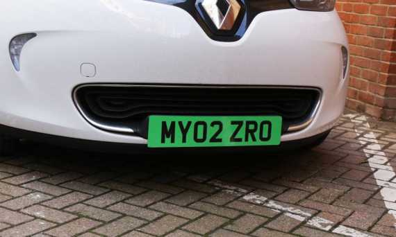New Green Number Plates For Zero Emission Electric Cars Image