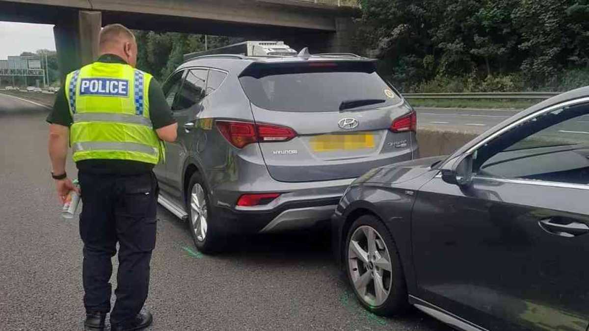Man brings another car safely to a stop after driver fell ill on busy M62