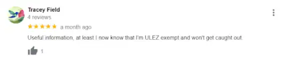 “Useful information, at least I now know that I’m ULEZ exempt and won’t get caught out.”