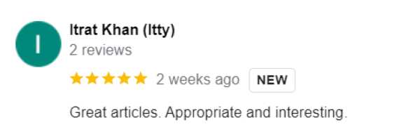 "Great articles. Appropriate and interesting."
