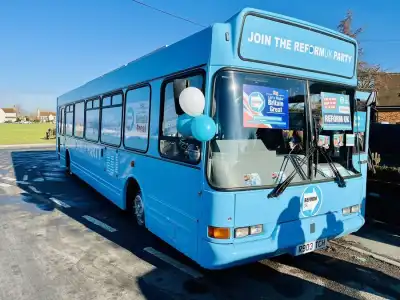Reform UK's campaign bus faces £1,000 fine over expired MOT