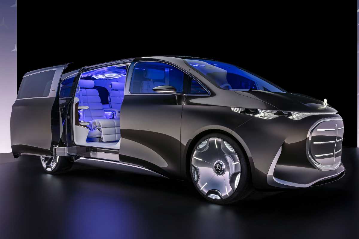 Mercedes’ wild new electric limo is basically a VIP cinema on wheels