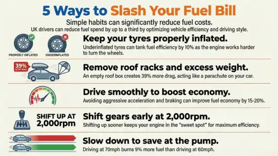 how to improve fuel efficiency infographic