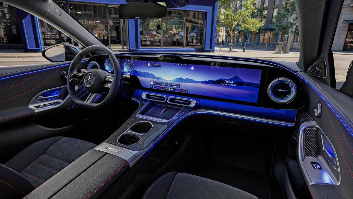 Mercedes C-Class EV Interior Goes All-In on Giant Hyperscreen Display