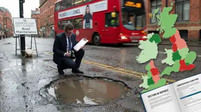 Pothole compensation claims UK: Manchester vs South success