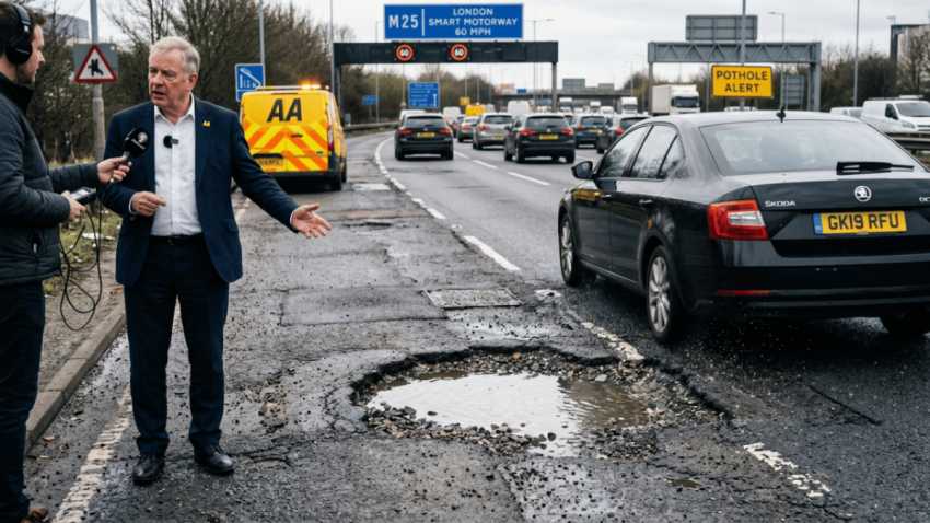 AA warns UK pothole national scandal at 'breaking point'