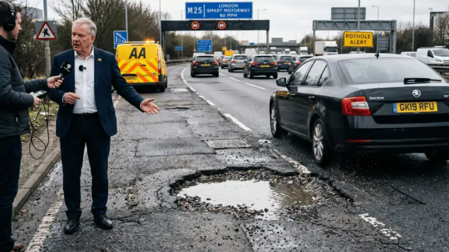 AA warns UK pothole national scandal at 'breaking point'