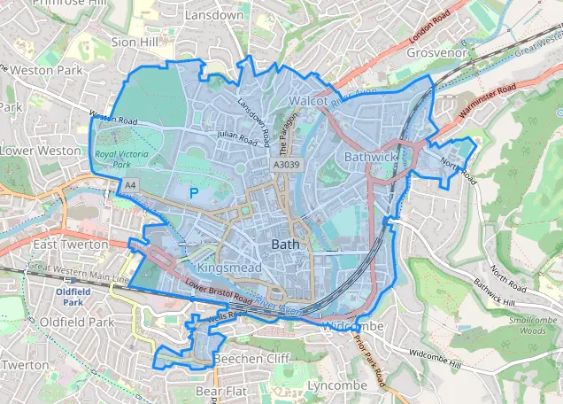 Bath clean air zone map