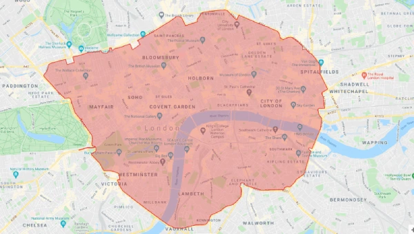 Congestion charge map