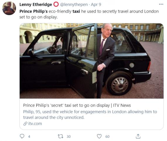 Prince Philip’s cars revealed... including a beloved taxi! Image