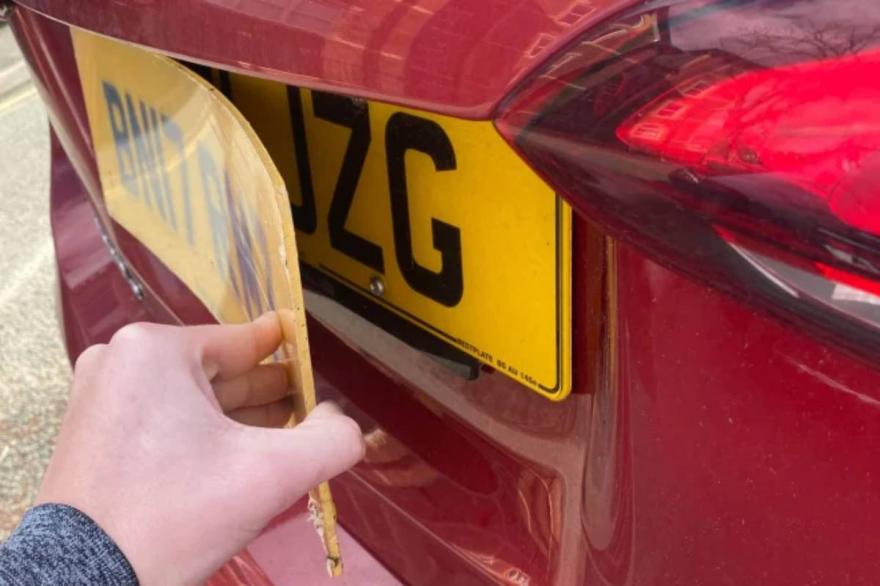 Drivers warned after fake number plates stuck on cars