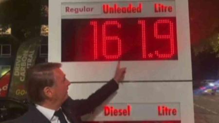 Brazil's President Jair Bolsonaro mocks UK fuel prices on funeral visit