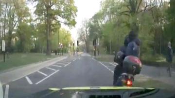 Police ram pair off scooter after chase