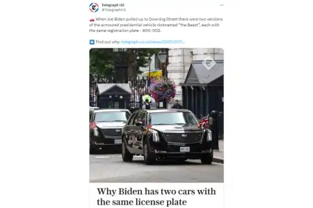 Did you spot that two of President Joe Biden’s cars have the same number plate?